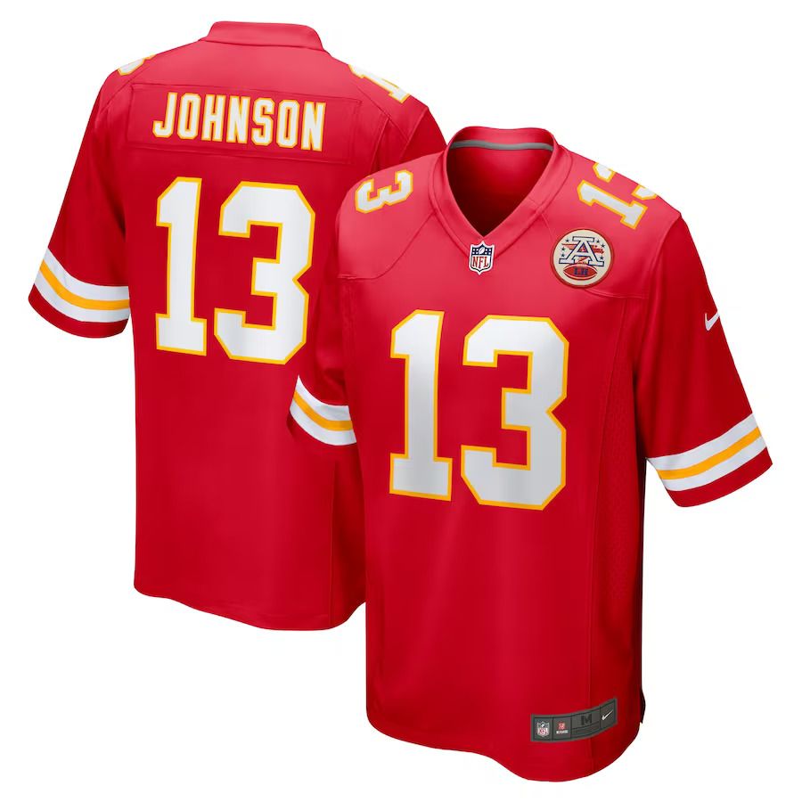 Men Kansas City Chiefs #13 Nazeeh Johnson Nike Red Game Player NFL Jersey->kansas city chiefs->NFL Jersey